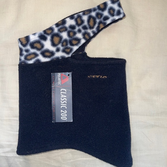 SEIRUS INNOVATION POLAR FACE/NECK MASK, LEOPARD BLACK *NEW. Size L - Picture 1 of 3